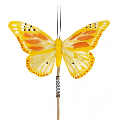 Tutor Mariposa Naranja 6x11cm+50cm Amarillo