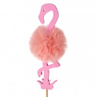 TUTOR Flamingo Fluffy | 14x5 cm + 50 cm palo