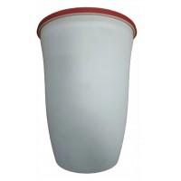 Porto Vase Florero crema-rojo 500 ml